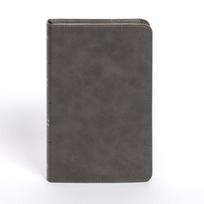 NASB Personal Size Bible, Charcoal Leathertouch