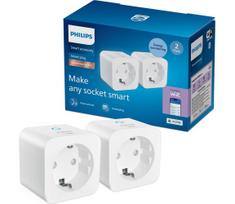 Philips - KOMPLEKTAS 2x išmanios SCHUKO rozetės 2300W + elektros energijos matuoklis Wi-Fi