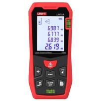 Uni-T Lazerinis atstumo matuoklis LM70A, 70m, ±2mm, 2x1.5V AAA, LCD 2.0, 99 matavimai, ergonomiškas, dėklas
