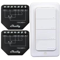 Shelly Valdiklis Shutter+BLURCButton4, 110–240 V~, < 1.4 W, 30% iki 70% RH, 20 grafikų, 802.11 b/g/n