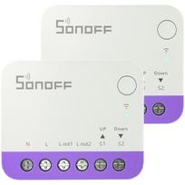 Sonoff išmanusis šviesos jungiklis MINI-RBS -2 pack, 100-240V~50/60Hz, 100-240W/1A, Wi-Fi IEEE 802.11 b/g/n 2.4GHz, eWeLink