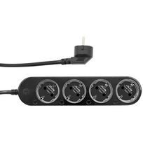 Shelly maitinimo juosta 4 Gen4 PS4Gen4B, 4 lizdai, 12A, Wi-Fi, Bluetooth, Zigbee, Matter, automatizavimas, LED indikatoriai