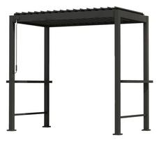 Pavėsinė Home4you Mirador BBQ, 150 cm x 240.8 cm, tamsiai pilka sp.