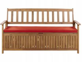 Lauko suoliukas Beliani Sovana, ruda sp./raudona sp., 160 cm x 60 cm x 91 cm