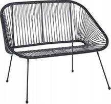 Lauko suoliukas Beliani Acapulco, juoda sp., 114 cm x 78 cm x 88 cm