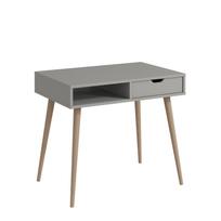 Rašomasis stalas su stalčiais Kalune Design Offer, 90 cm x 60 cm, 80 cm, pilka sp.