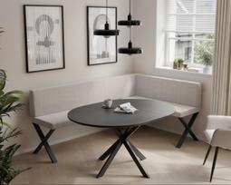 Virtuvinis kampas VERO X Dydis: 128x168 cm , Apdaila: Lygus, Kampo pusė: Dešinė, Spalvos: Inari 22 (Šviesiai smėlinė)