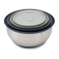 Sidabrinės spalvos iš nerūdijančio plieno dubenys 4 vnt. ø 28,5 cm Nest Prep&Store – Joseph Joseph
