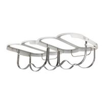 Sieninė sidabrinės spalvos iš metalo vyno lentyna butelių skaičius 4 38,5x2x25 cm Cradle – Joseph Joseph