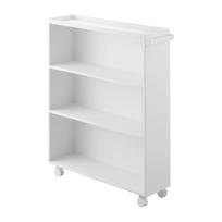 Baltos spalvos iš metalo lentyna ant ratukų 59x70x16 cm Tower – YAMAZAKI