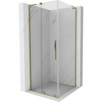 Dušo kabina Mexen Velar L 871-120-120-03-50, kvadratinė, be padėklo, 120 cm x 120 cm x 200 cm, aukso sp./skaidrus