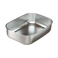 Stainless Steel Cat Litter Box Kitten Potty Pan,Lightweight,Top Open,Non Stick Rustproof Indoor