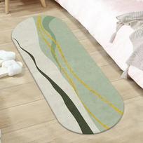 Bedroom Bedside Carpet Living Room Carpet Anti Slip Mat Oval Coffee Table Carpet 50*80cm