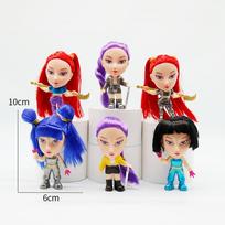 New Product Barbie Hair Version Kpop Demon Hunters Figure Model Toy PVC Cartoon Desk Decoration Collection Figure Model Toy Gift