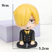 In Stock One Piece Nika Luffy Roronoa Zoro Nami Sanji Mini Figure Anime Kawaii Sitting Toys Desktop Car Ornaments Model Gifts