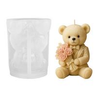 Detailed Balloon Bear Silicone Mould with Carving for Candle and Soap Making Enhances Artistic Value