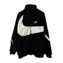 Nike Big Swoosh dvipusis pliušinis striukė BQ6546-011 S white
