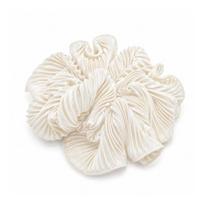 Pleated Scrunchie Klostuota plaukų gumytė Sand