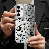 Phone Case for Samsung Galaxy A26 A55 A21s A23 A33 A34 A35 A36 A13 A14 A24 A51 A52 A15 A16 Soft Shell Line Moon Pattern Galaxy A36 5G