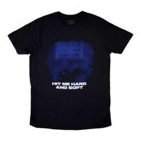 Billie Eilish Unisex Adult Hit Me Hard And Soft Blue Lines T-Shirt S juoda