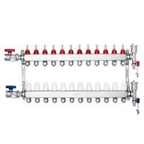 12-Branch Radiant Heat Manifold 1/2  PEX Tubing Floor Heating Manifold Set