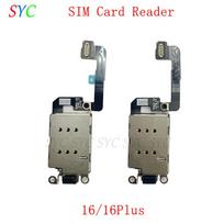 SIM kortelės skaitytuvo plokštės lankstus kabelio jungtis iPhone 16 Plus SIM kortelės skaitytuvo remonto dalys Single Card gray