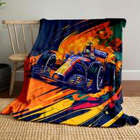 Formula 1 Racing Car Blanket bedroom Blanket for Livingroom Couch lunch break Soft throw for Friend's festival Gift 80cm x 120cm