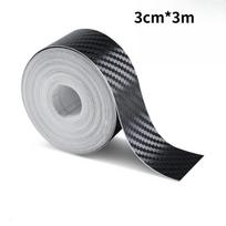 3/5/10m nano carbon fiber car 3d tape sticker door mirror sticker protective strip DIY protective film waterproof glue 3 pieces 3PCS