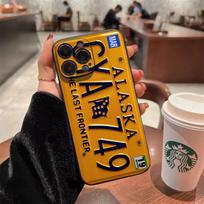 Retro Vintage License Plate Phone Case For iPhone 17 16 15 14 13 12 11 Pro Max Mini SE 7 8 Plus 17E Shockproof Non-Slip Cover For iPhone 16 Pro