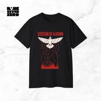 System of a Down T-Shirt: Dove Overcome Graphic Tee, Unisex Cotton 2XL
