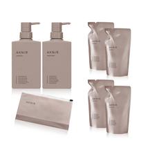 AKNIR Rinka Hair Shampoo Treatment Rose x Gift Box Packaging (300ml each) & (300g each) Set, Sandalwood, 3-Month Supply,