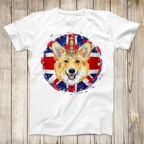 Platinum Jubilee Corgi Crown Union Jack Flag Top Tee Best Seller Birthday Gift Men Women Unisex T-Shirt 3201 XL