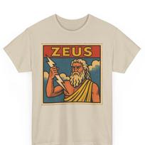 Zeus Retro Comic T-Shirt: Greek God Pop Art Tee M
