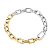 Daniel Wellington Two-color contrasting chain 316L stainless steel bracelet women's gold/silver DW00401969 sidabras