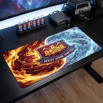 West Ham United Football Print Large Mouse Pad, Anti-Slip Extended Gaming Desk Mat for Office Home 30cmx60cm（11.8x23.6inch）