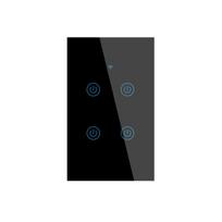 EU/UK 3-Gang Manual Smart Switch Control WiFi APP & Key Button Alexa & Google Compatible Wall Switch for Home Light & Work (black,86*86*35mm&Eu Standard) juoda