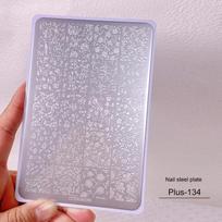Stainless Steel Nail Art Printing Plate Snowflake Texture Pattern and Seal Transfer Print Design