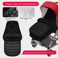 4-in-1 Stroller Footmuff Baby Sleeping Bag, Detachable Foot Opening, 300g Thick Ultra-fine Fleece juoda