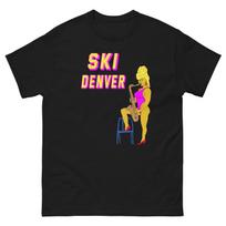 Denver Ski Saxophone Lady Skier Skiing T-Shirt XXXXL