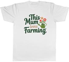 This Mum Loves Farming Mens T-Shirt Tee Gift Top XL