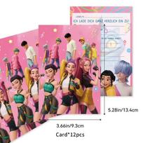 12pcs Set Kpop Demon Hunters Candy Paper Bag Rumi Mira Zoey Saja Boys Handbag Gift Wrapping Pouch Party Invitation Cards Gift DP576-