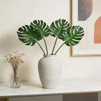 High-quality Artificial Green Plant Monstera Indoor Decoration Evergreen Artificial Monstera Leaves and Stems (Green,1 ft to 2 ft) žalia