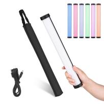 10 W RGB Light Wand Stick rankinis profesionalus fotografavimo vaizdo įrašas, dviejų spalvų temperatūra juoda