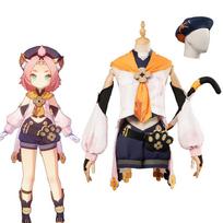 Cosplay Diona Costume Women Girls Cute Uniform Suits Halloween Carnival Theme Party Lolita Outfits Easter Cos L-(Suit+Hat)