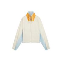 Puma Infuse Relaxed Woven Jacket Color Block Design Casual Stand Collar Loose Long Sleeve Vintage Sports Jacket Women jackets Snow-White 626047-87 S