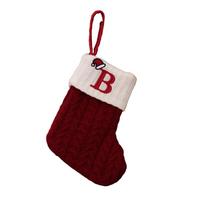 Alphabet Christmas Stocking Christmas Tree Decorating Knitted B