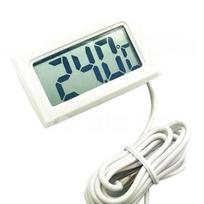 LCD skaitmeninis termometras akvariumo vandens temperatūros matuoklis su vandeniui atspariu zondu 1M balta