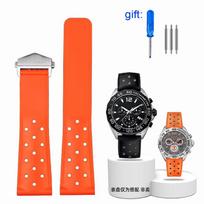 Silicone Waterproof Watch Strap For TAG HEUER MONACO Rubber Strap For CARRERA FORMULA 1 Men Watchband 22mm Accessories 22mm