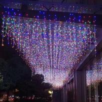 Outdoor Twinkle LED Waterfall Icicle Lights