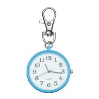 Watch Women Portable Nurse Watches Quartz Pocket Watch Minimalist Ultra Thin Open Face Key Buckle mėlyna